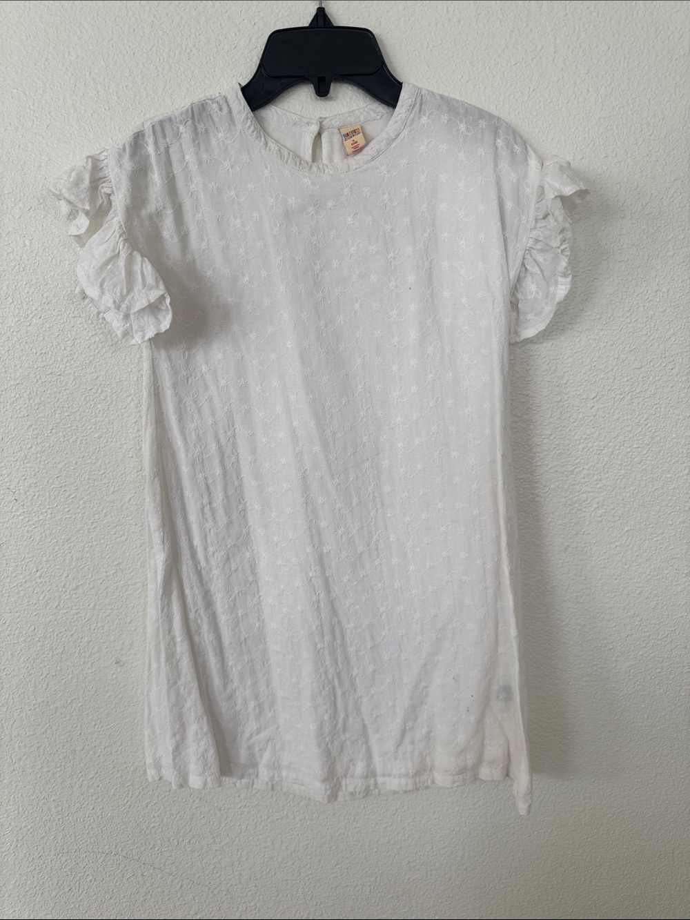 Harper Canyon White Eyelet Ruffle Sleeve Dress
